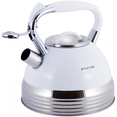 Чайник для плиты из нержавеющей стали 2,7л white Kamille DP262112 Новониколаевка