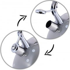 Чайник для плиты из нержавеющей стали 3л Grey with white polka dots Kamille DP262109 Киев