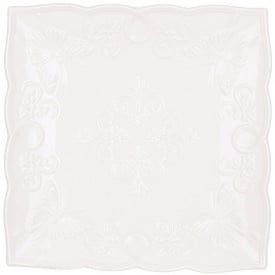 Обідній набір тарілок BonaDi Ажур 21х21 см Білий 5 шт DP231627