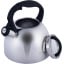 Чайник з нержавіючої сталі зі свистком 2.7 л з чорною ручкою Kamille DP91365 Дубно