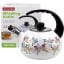 Эмалированый чайник для плиты Butterflies из нержавеюшей стали 2,5л Kamille DP262122 Гуляйполе