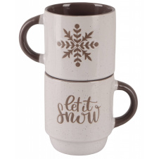 Набор чашек Limited Edition NY Warmly Green Grey 320 мл 2 шт Белый (7133566)