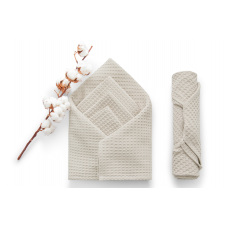 Рушник банний вафельний Жасмін (50 × 90 см, бавовна, світло-бежевий) IMI