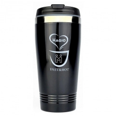 Термокухоль з нержавіючої сталі 500 мл MAGIO MG-1037 Black Миргород