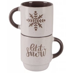 Набор чашек Limited Edition NY Warmly Green Grey 320 мл 2 шт Белый (7133566) Киев