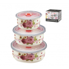 Набор салатников с крышкой Frico Разноцветный 3 шт FRU-435