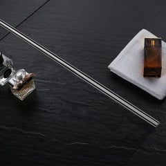 Трап лінійний Britc Slim 600 мм з сифоном Сріблястий Бучач