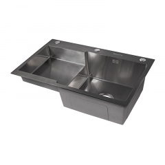 Кухонна мийка Britc HM HS7848RB-B 78х48х21 см Сірий Хуст