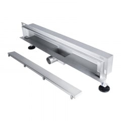 Трап линейный Britc 800 мм с сифоном пристенный Серебристый Измаил