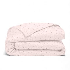 Сімейний комплект постільної білизни Mini Dots CS22 COSAS рожевий 2х160х220 см Кобижча