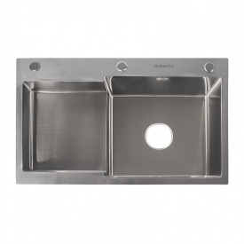 Кухонная мойка Britc HM HS7848RB 78х48х21 см Серый