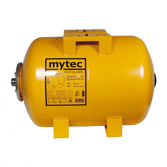 Гідроакумулятор сталевий Mytec 80 л горизонтальний Жовтий