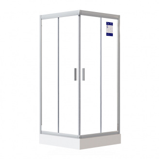 Душова кабіна Britc Orion 90x90 см з піддоном Сріблясто-білий