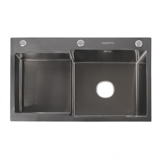 Кухонна мийка Britc HM HS7848RB-B 78х48х21 см Сірий