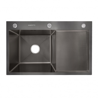 Кухонна мийка Britc HM HS7848L-B 78x48x21 см Сірий