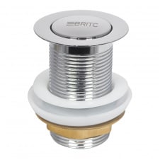 Донний клапан для раковини Britc SS37 click-clack без переливу Хром