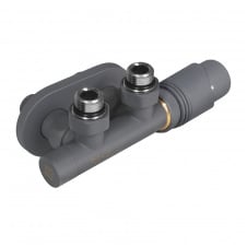 Комплект дизайн кранів з термоголовкою Ideale Duo 1/2x1/2 дюйм Антрацит