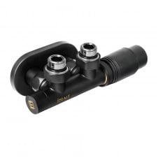 Комплект дизайн кранів з термоголовкою Ideale Duo 1/2x1/2 дюйм Чорний