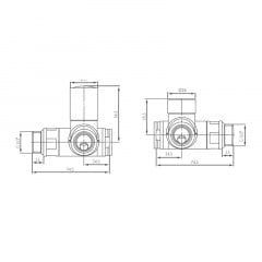 Комплект дизайн кранов под ТЭН Ideale Senso 1/2x1/2 дюйм Белый 2 шт Дубно