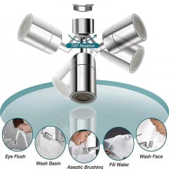 Аэратор поворотный Britc 720 градусов 2 режима DMD 2002 Серебристый Ромны