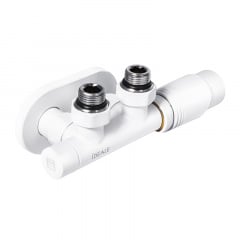 Комплект дизайн кранов с термоголовкой Ideale Duo 1/2x1/2 дюйм Белый Новониколаевка