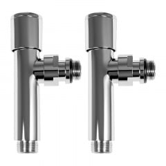 Комплект дизайн кранів Ideale Dante 1/2x1/2 дюйм Хром 2 шт Приморськ