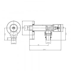 Комплект дизайн кранів Ideale Dante 1/2x1/2 дюйм Білий Умань