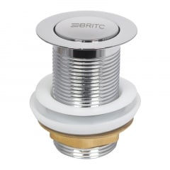 Донний клапан для раковини Britc SS37 click-clack без переливу Хром Покровськ