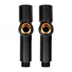 Комплект дизайн кранов Ideale Dante 1/2x1/2 дюйм Черный Славута