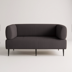 Диван офісний Tobi Sho Бенно-1 з підлокітниками для офісу, вітальні 1800х720х750 велюр вельвет Lotus 15/GREY BROWN Київ