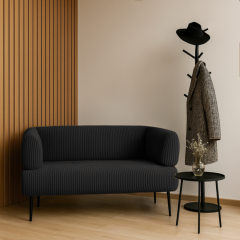 Диван офісний Tobi Sho Бенно-1 з підлокітниками для офісу, вітальні 1400х720х750 велюр вельвет Lotus 15/GREY BROWN Київ