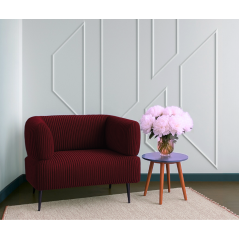 Крісло офісне Tobi Sho Бенно-1 з підлокітниками для офісу, вітальні 1000х720х750 велюр вельвет Lotus 67/BORDO Київ