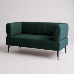 Диван офисный Tobi Sho Бенно-1 с подлокотниками для офиса, гостиной 1200х720х750 велюр вельвет Lotus 39/SEA WAVE Киев