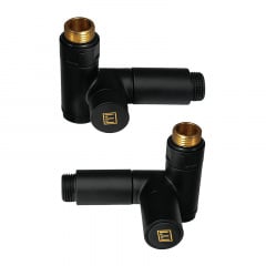 Комплект дизайн кранов под ТЭН Ideale Senso 1/2x1/2 дюйм Черный Ивано-Франковск