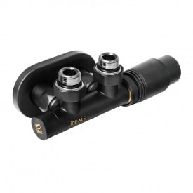 Комплект дизайн кранів з термоголовкою Ideale Duo 1/2x1/2 дюйм Чорний