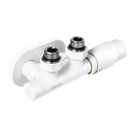 Комплект дизайн кранов с термоголовкой Ideale Duo 1/2x1/2 дюйм Белый