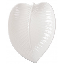 Блюдо LED Leaf Deep 35.5х25x5 см Белый (6990644)