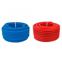 Захистна труба "пешель" (гофра) Heat-PEX d20 червона/синя Київ
