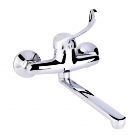 Змішувач для раковини Lidz Watt 009 настінний хром (LDWAT009CRM34862)