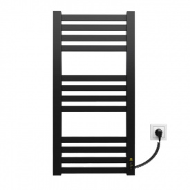 Електрична рушникосушка Kosser Герда 800х400/12 ER таймер чорний (ДГ05ER)