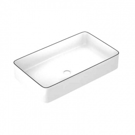 Умивальник накладний Imprese Black Edge 60 см (i11099)