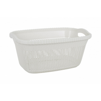 Корзина для белья VIOLET HOUSE WHITE Виолетта 26х38х56 см Белый (6481503)