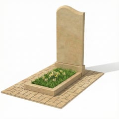 Пам'ятник із жовтого піщаника "хвиля" одинарний Бровары