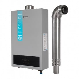 Колонка газовая турбированная Piegaz Hermes A Turbo 55х35х14 см Grey