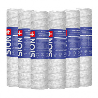 Комплект картриджів Sion 2.5x10 дюйм 10 мкм Білий 6 шт