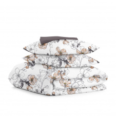 Полуторное постельное белье PASTEL FLOWERS CS1 COSAS Бежевый 160х220 см