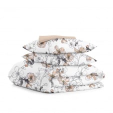 Полуторна постільна білизна EXOTIC FLOWERS CS2 COSAS Бежевий 160х220 см