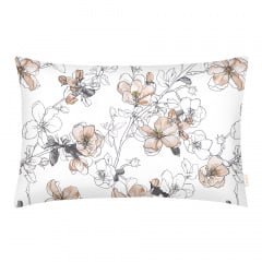 Євро постіль з простирадлом на гумці Pastel Flowers COSAS Бежевий 200х220 см Івано-Франківськ