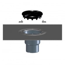Корпус трапа для балконів та терас Hutterer&Lechner HL3100THK вертикальний DN75/110 із бітумним фланцем