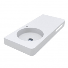 Умивальник Miraggio Loop 1000 L, mirasoft, білий матовий